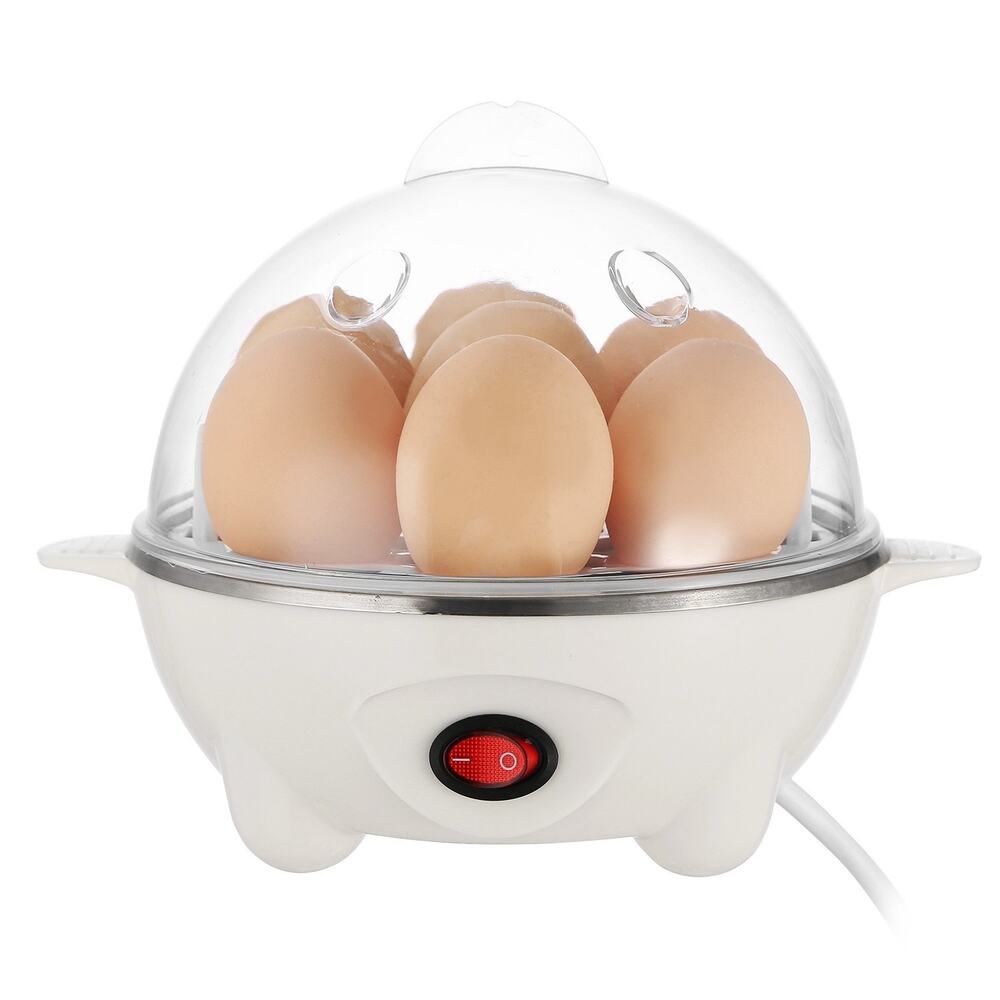 Electric Egg Cooker 7-Capacity BPA-Free Hard-Boiled Egg Maker w/ Auto-Off Cup